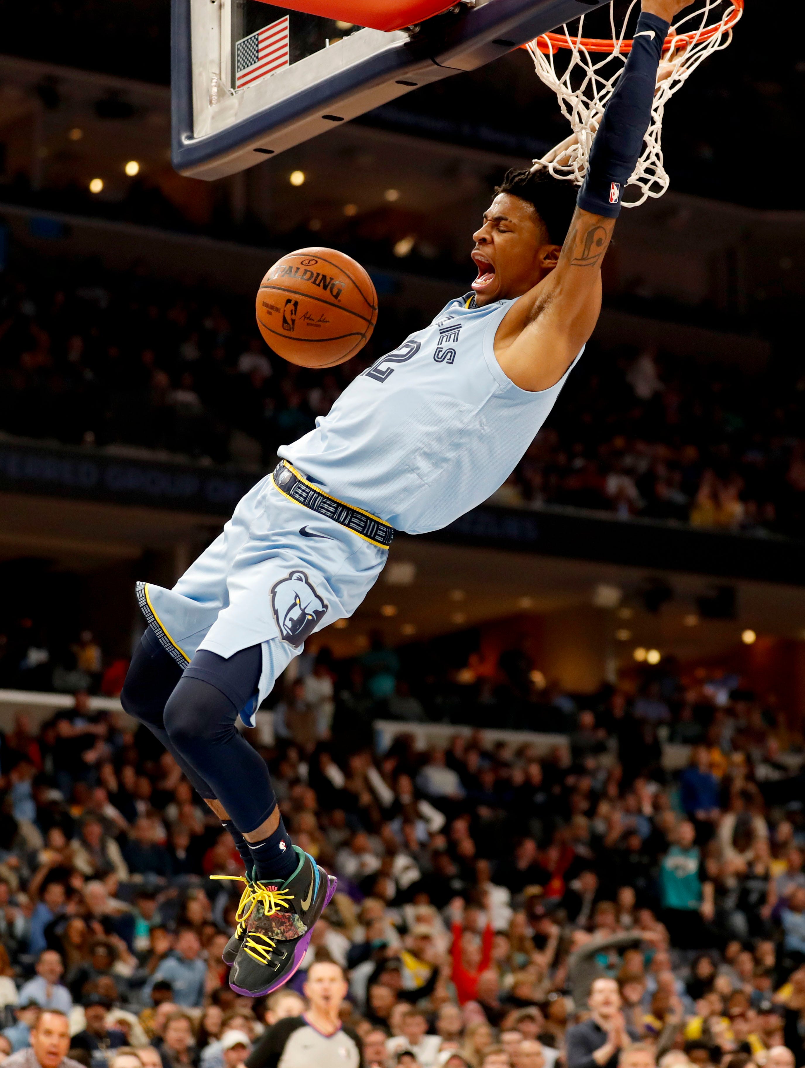 Grizzlies' Ja Morant Attempts Dunk Over Anthony Davis In Win Vs Lakers