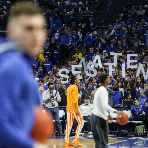 Kentucky's Nate Sestina was the lone senior player