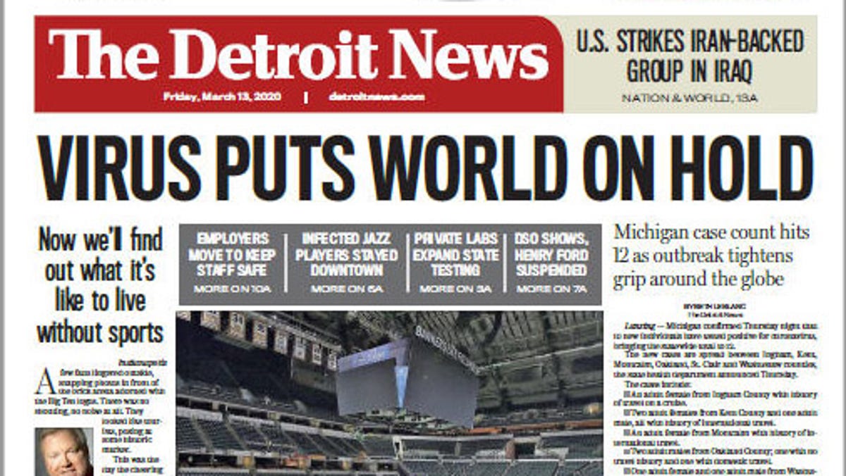 The Year Of Covid 19 In Michigan Detroit News Front Pages