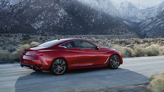 2020 Infiniti Q60 Red Sport 400 AWD two-door coupe.