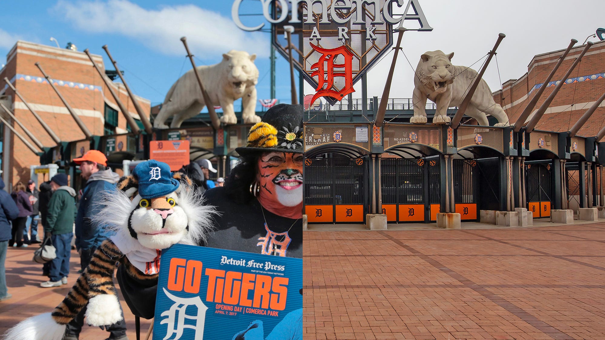 Detroit Tigers Opening Day was eerily quiet: Video from Comerica Park