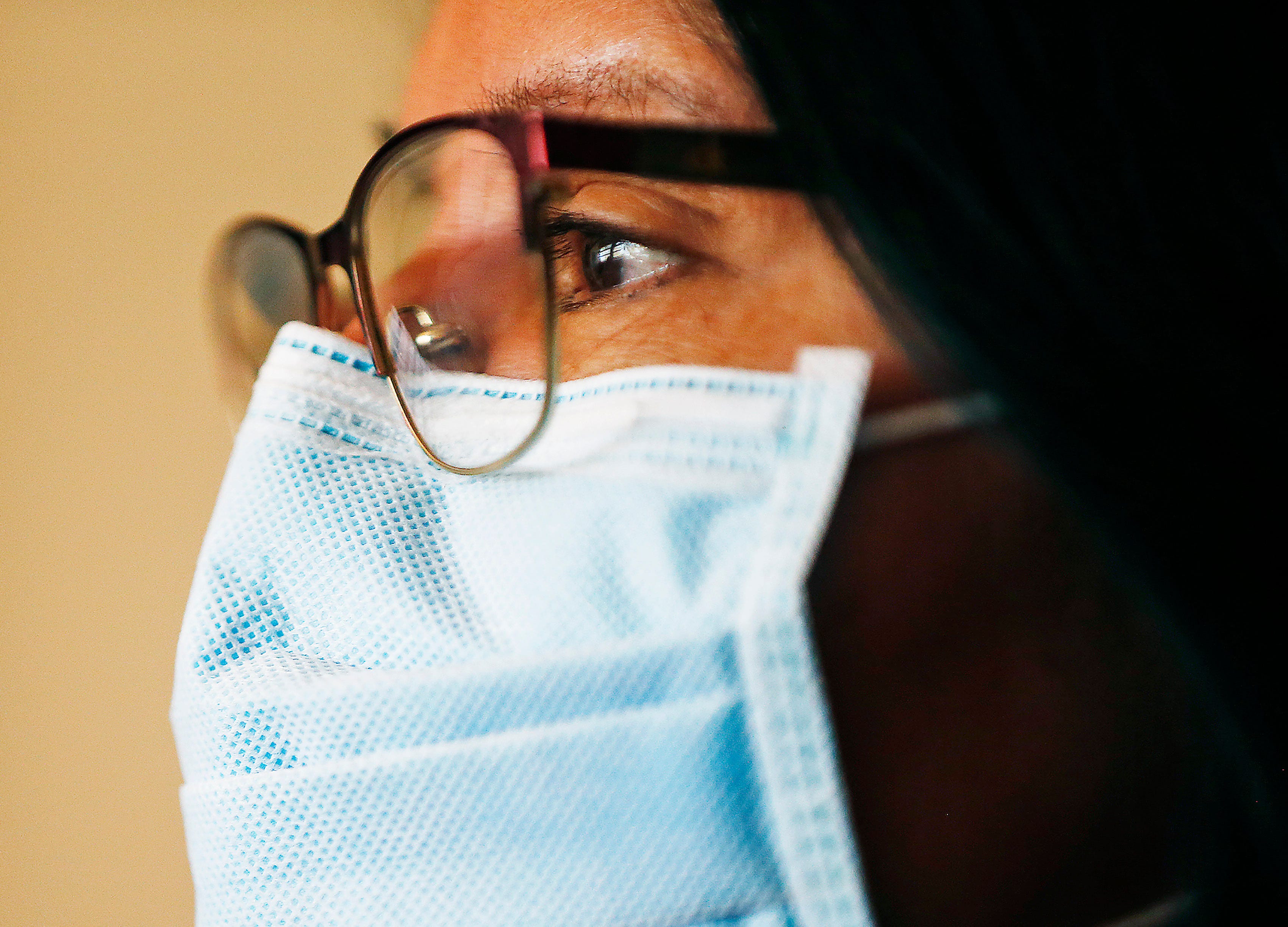 Tuba City Regional Health Care Center CEO Lynette Bonar wears a mask April 14, 2020. The hospital on Navajo Reservation in Arizona has seen a spike in COVID-19 cases. (Photo: Michael Chow/The Republic)