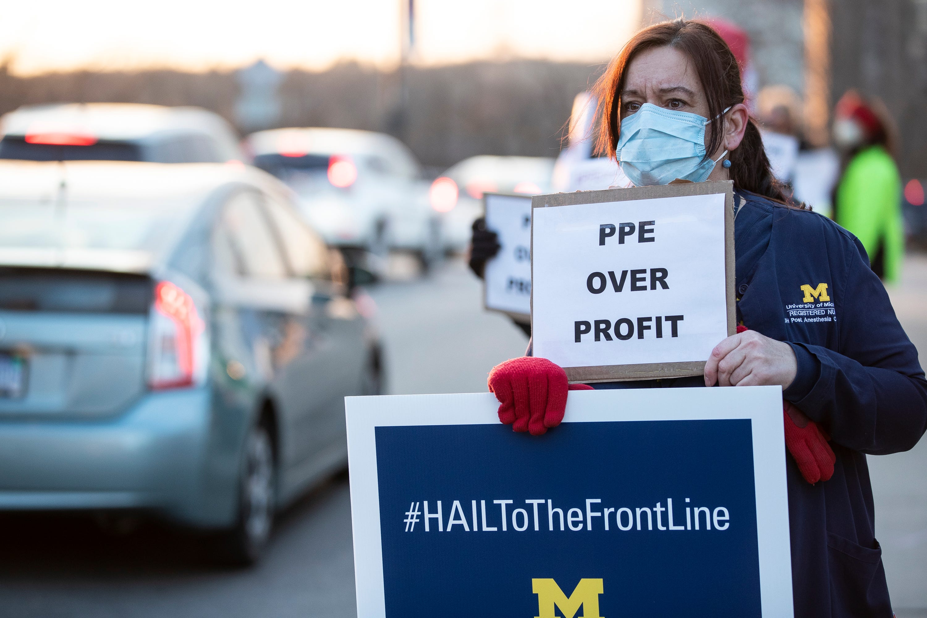 University Of Michigan Nurses Protest Lack Of PPE, Health Care System