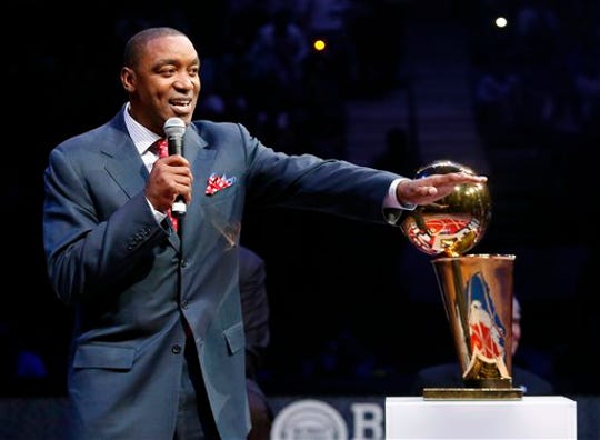 Isiah Thomas led the Pistons to back-to-back NBA titles in 1989 and 1990.