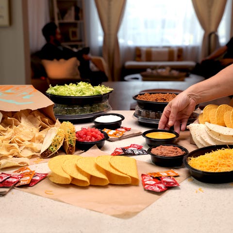 Taco Bell's At Home Taco Bar ($25) feeds a party o