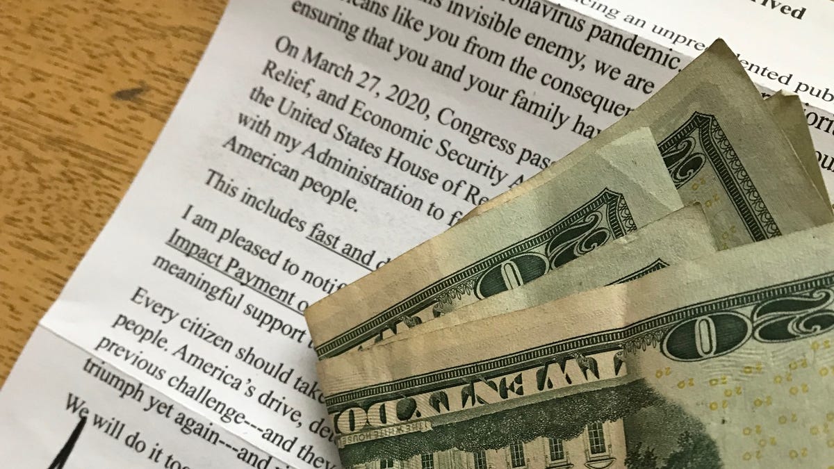 Economic Impact Payment letters arrive in the regular mail to tell people how much money they will get as a household under the CARES Act. The letter is signed by President Donald J. Trump.