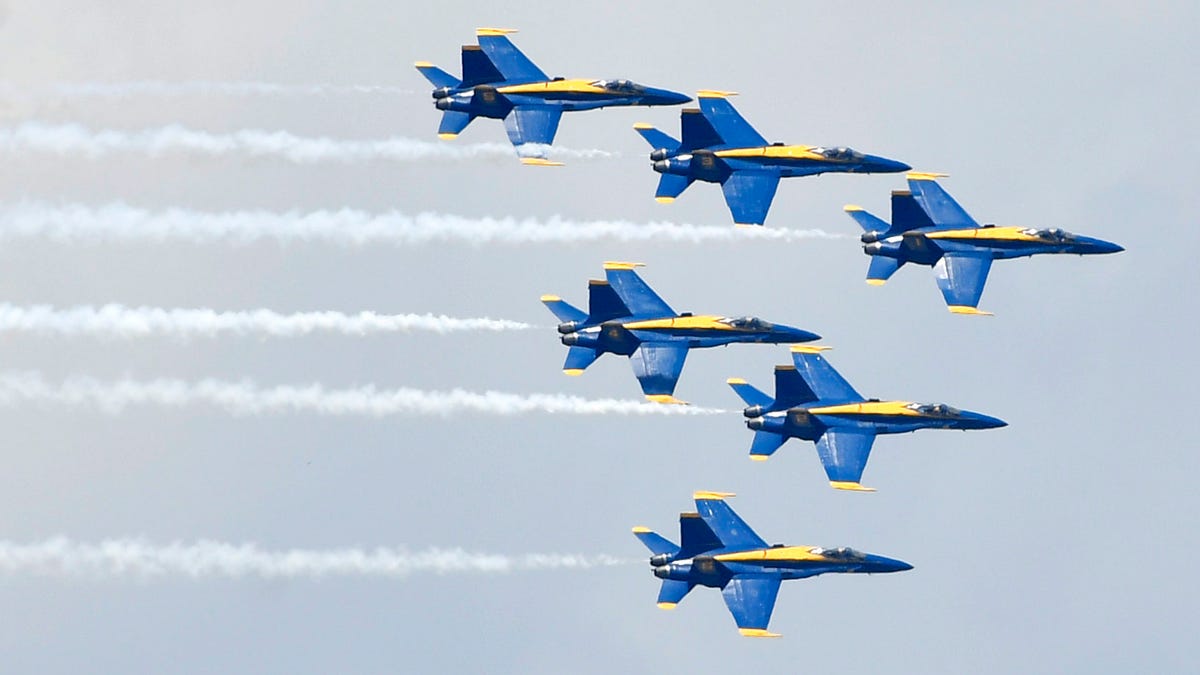 Blue Angels fly over Nashville as part of 'Operation America Strong'
