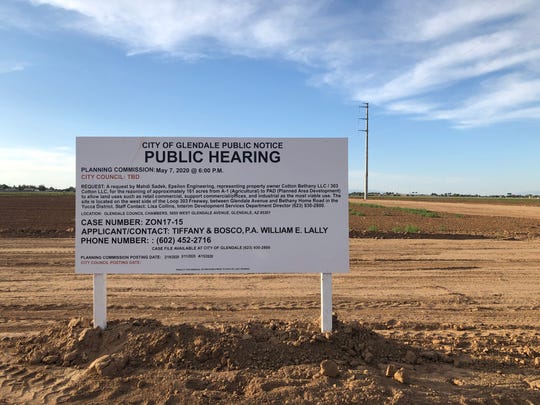 The Glendale Planning Commission will vote to rezone agricultural land near Loop 303 and Bethany Home Road. City officials in 2019 said a Love's Travel Stop was planned for the site.