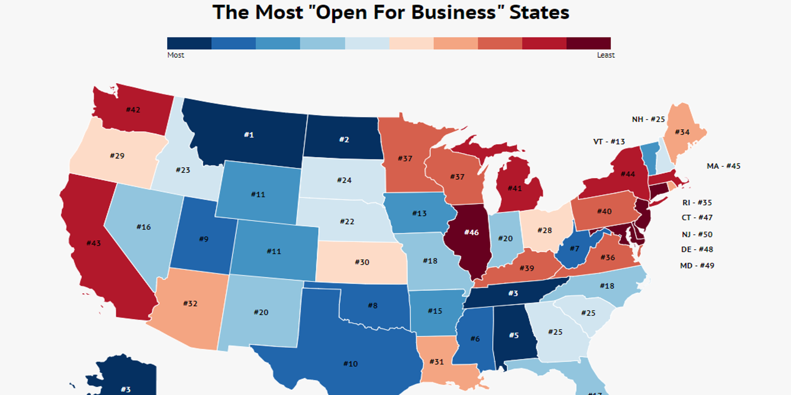 Texas in top 10 states most open for business