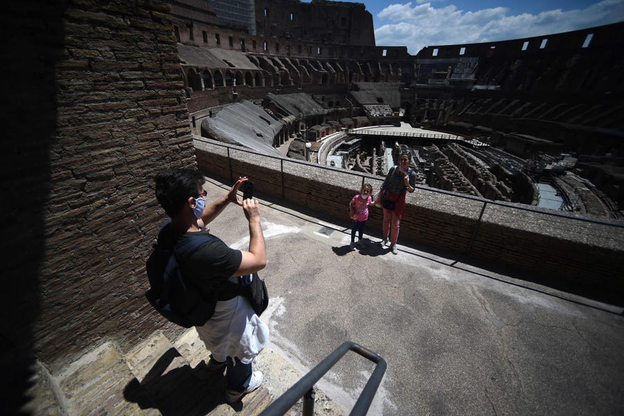 Tourists can return to the Colosseum when it reopens to the public  June 1 in Rome as Italy eases its lockdown aimed at curbing the spread of COVID-19.