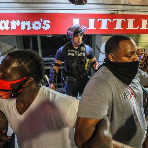 Protesters surround Louisville Metro Police Depart