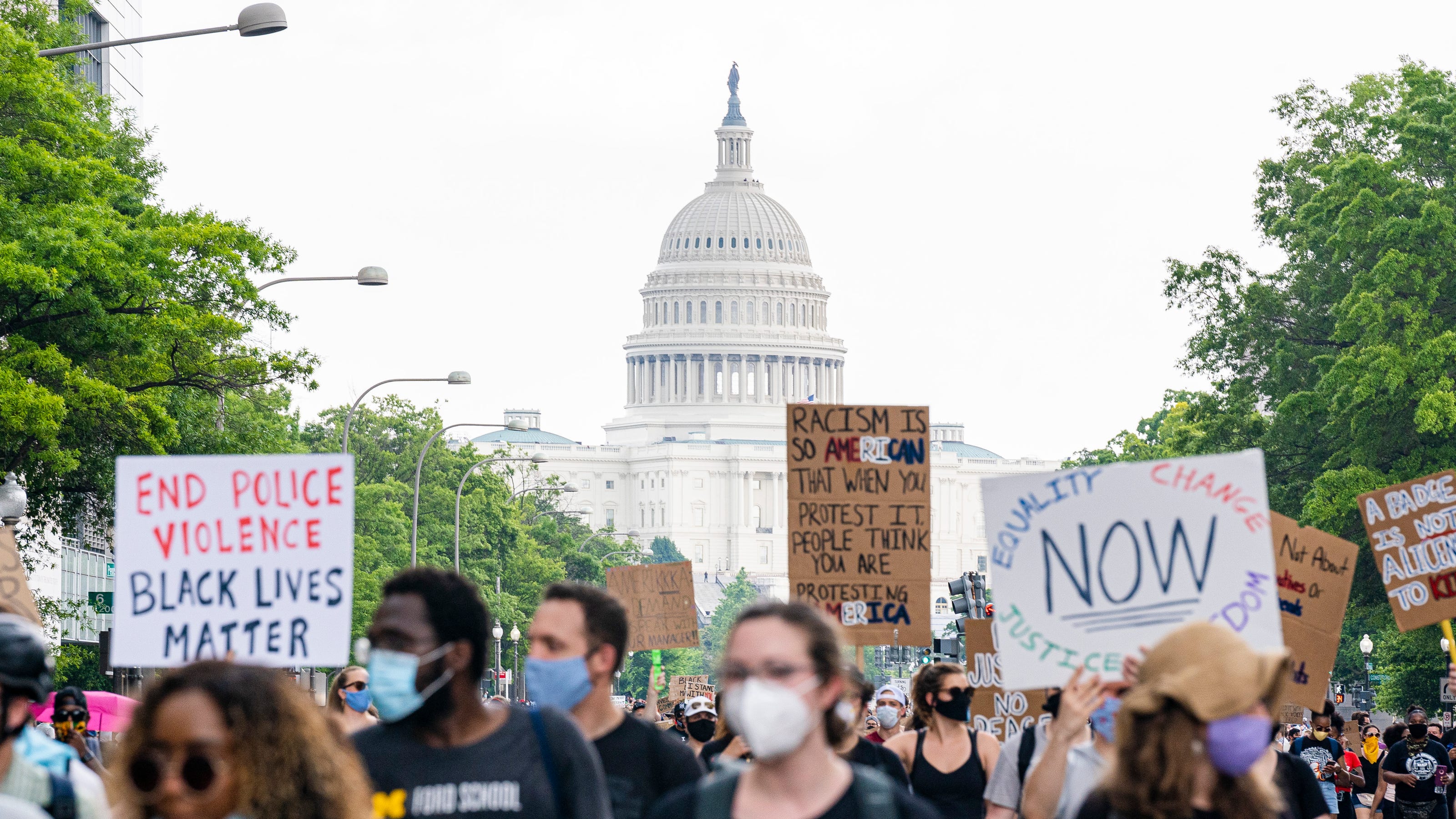 Floyd protests crowds gather in Washington, DC