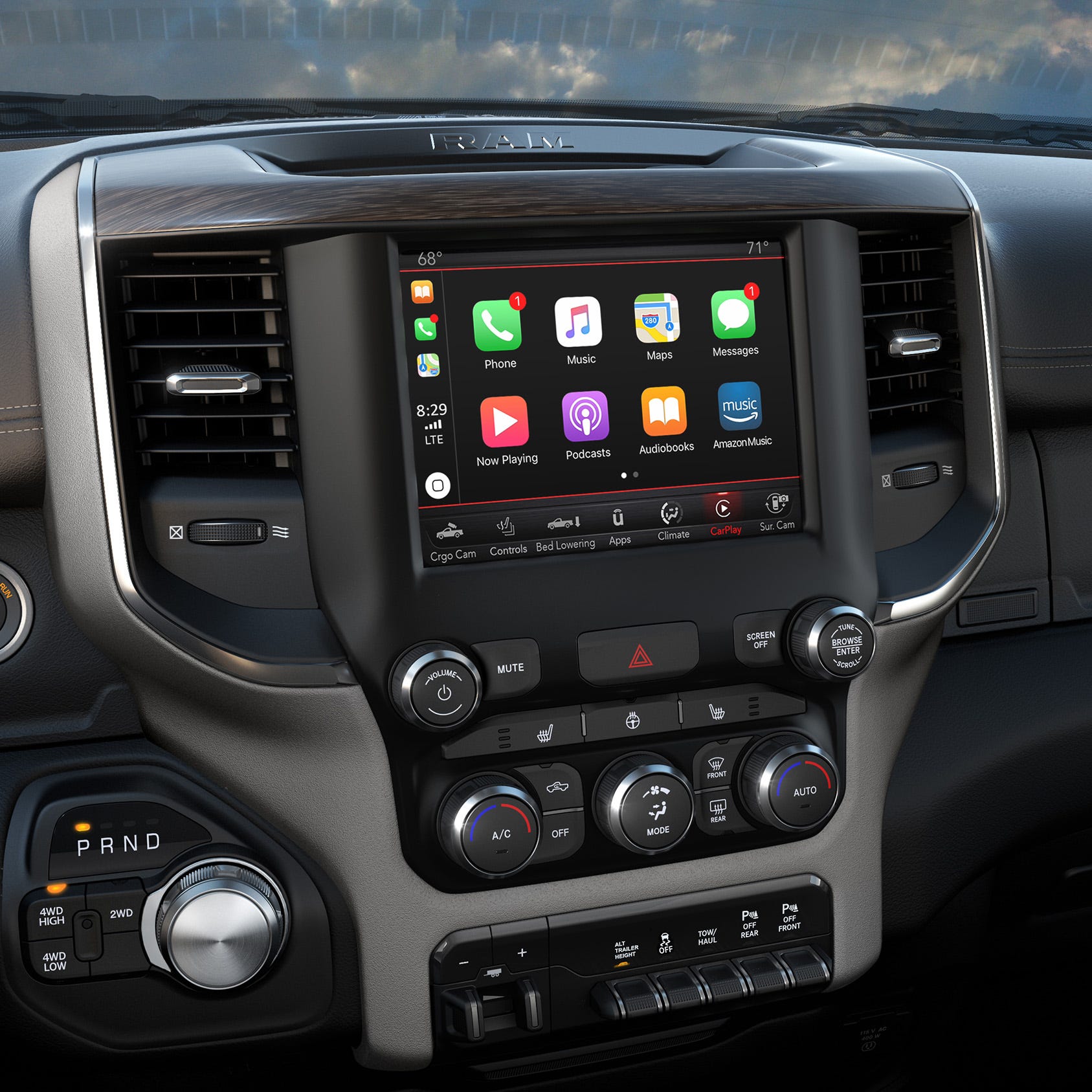 Apple CarPlay makes smart phone features available on vehicle touch screens.