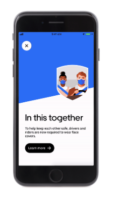 Uber will require face masks for drivers and passengers indefinitely