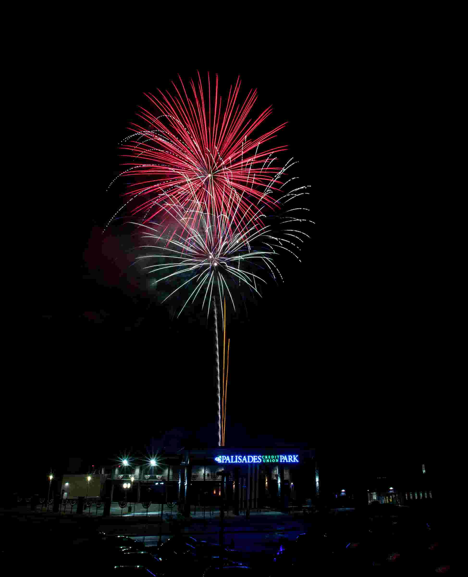 Fireworks at Palisades Credit Union Park in Pomona
