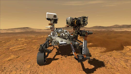 An artist's rendering of the new Mars Rover Perseverance, which is expected to reach the Red Planet in 2021.