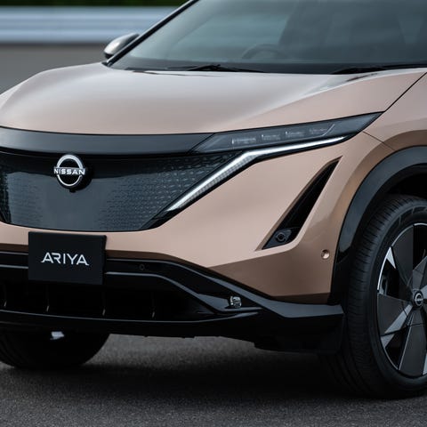 The Nissan Ariya electric crossover.