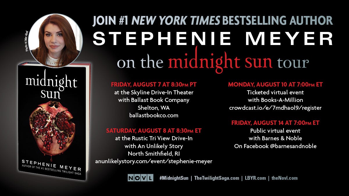 What Twilight Fans Need To Know About The Midnight Sun Book Tour