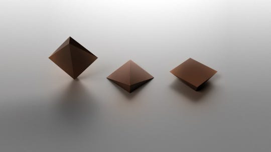 Remy Labesque’s chocolate chip redesign for artisanal Dandelion Chocolate is a square, faceted pyramid, kind of like a flattened diamond. Two edges are thick, and two exceedingly thin, for even more textural pleasure.