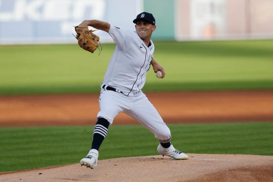 Matthew Boyd delivers in the first inning Wednesday against the Royals.