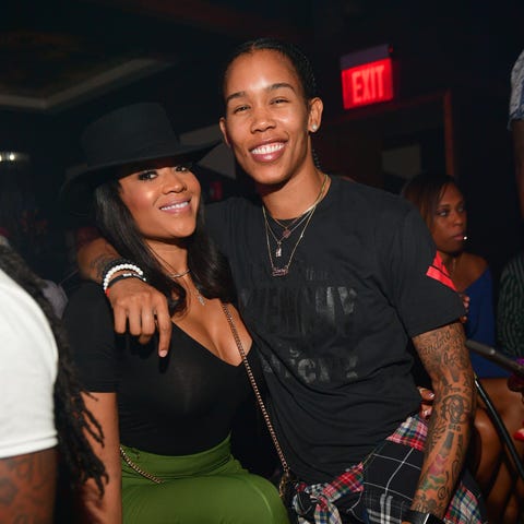 Mimi Faust and Tamera Young attend John Wall birth