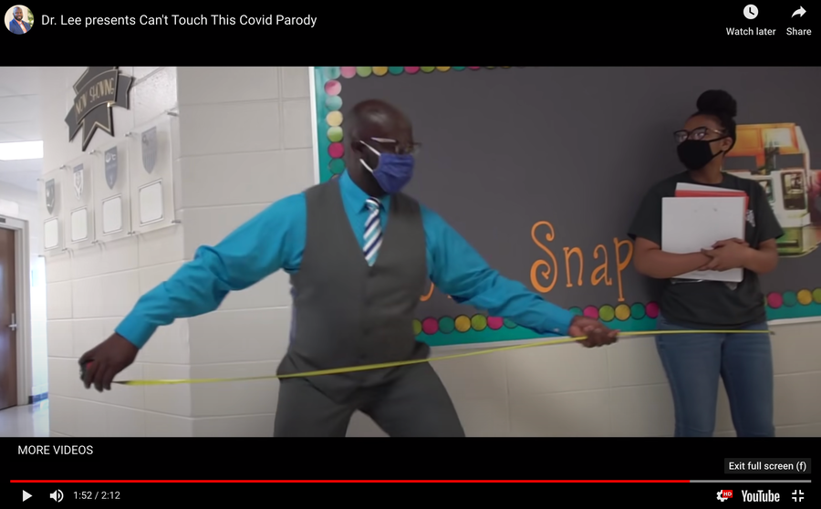 Alabama school principal Quentin Lee created a parody video of MC Hammer's  