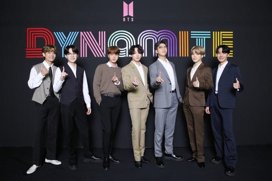 BTS participate in "Dynamite" online global media day.