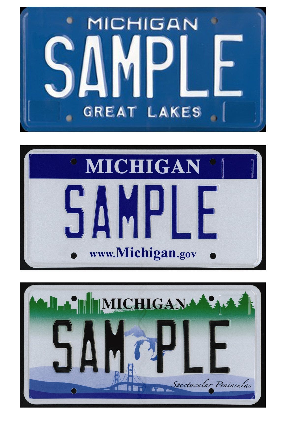 michigan front license plates