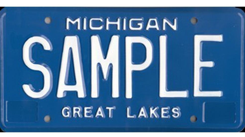 Michigan's classic blue license plate would return under new bill