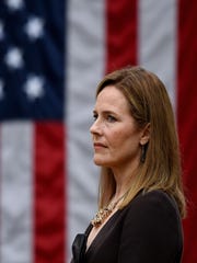 Supreme Court nominee Amy Coney Barrett on Sept. 26, 2020, in Washington, D.C.