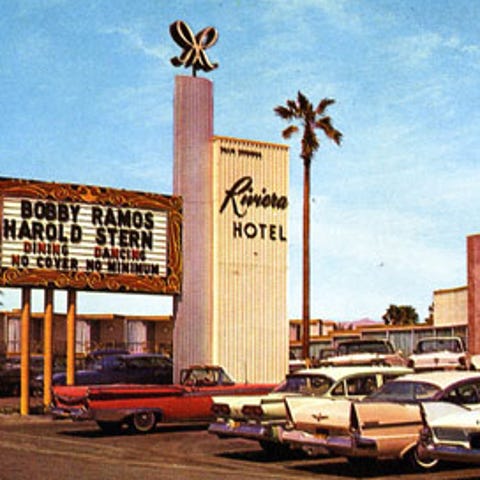 The Riviera Hotel advertises the appearance of Har