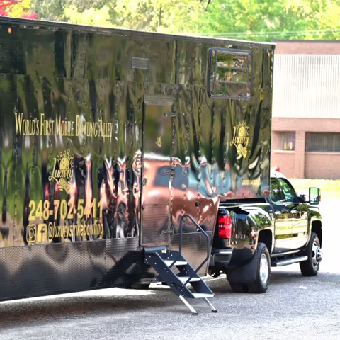 Local entrepreneur builds first-ever mobile bowling alley inside semi 