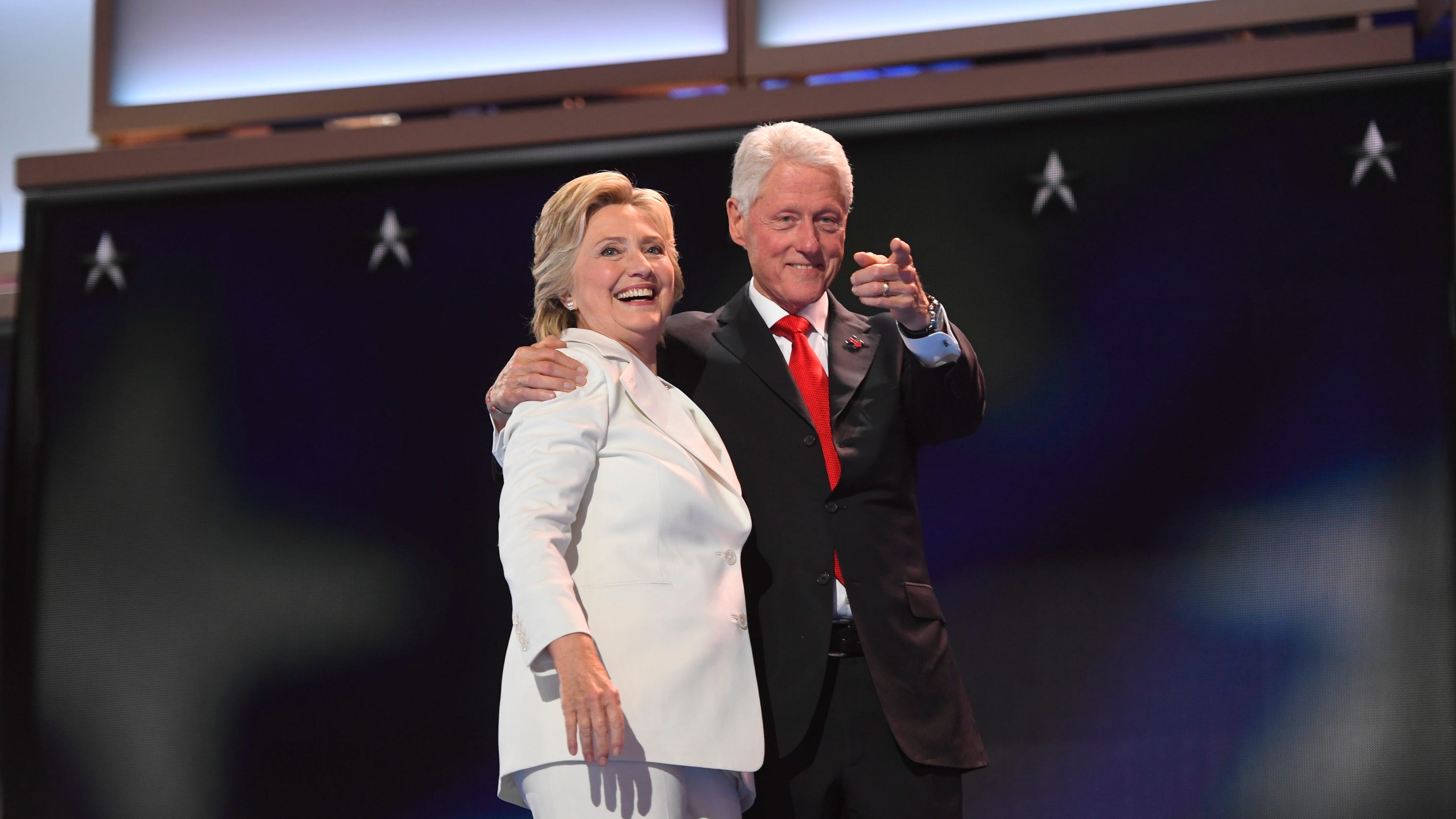 Bill and Hillary Clinton celebrate their 45th wedding anniversary
