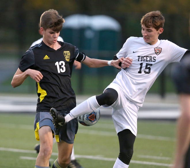 Drew Tyler scored four goals to lead Perry to a 5-0 win in boys soccer