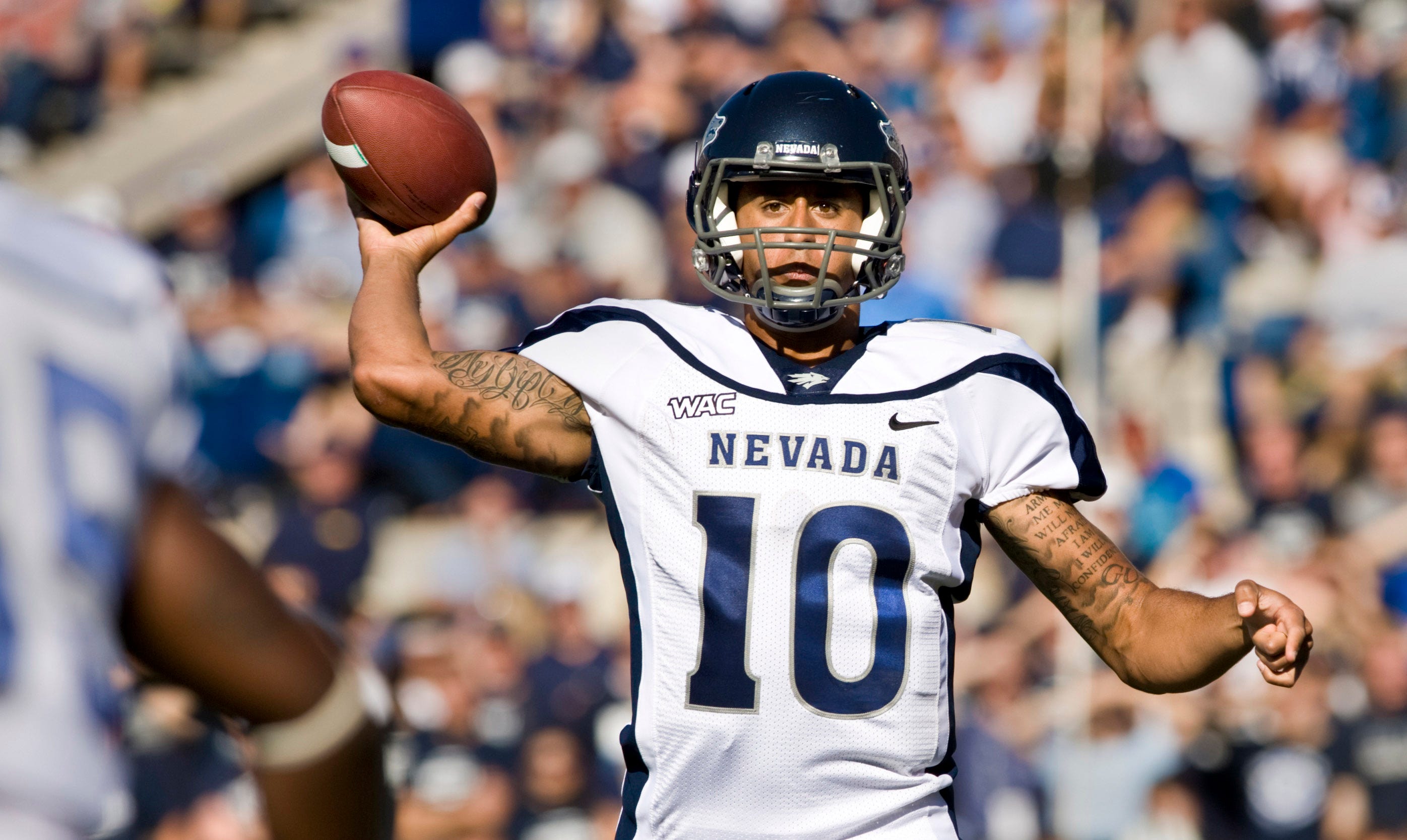 Colin Kaepernick 10 Nevada Navy Blue Football Jersey — BORIZ