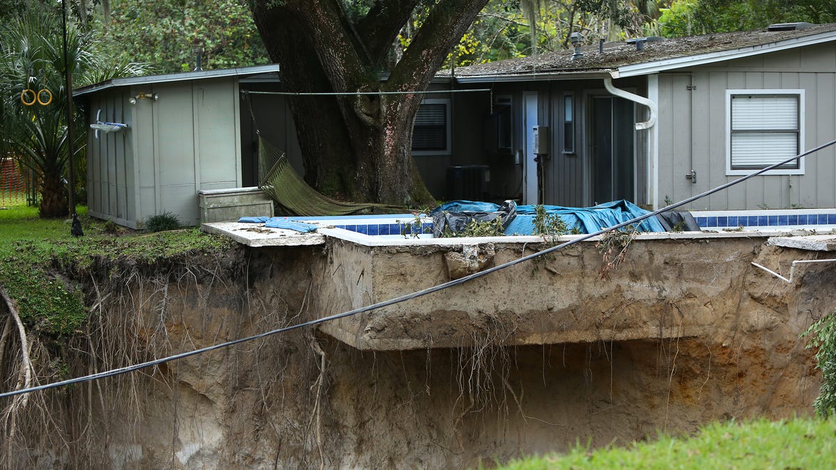 sinkholes under house