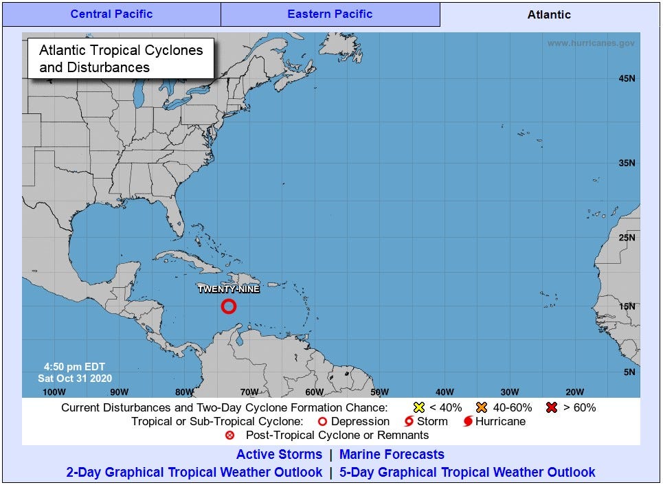 Tropical Depression Forms In Caribbean In Busy Storm Season