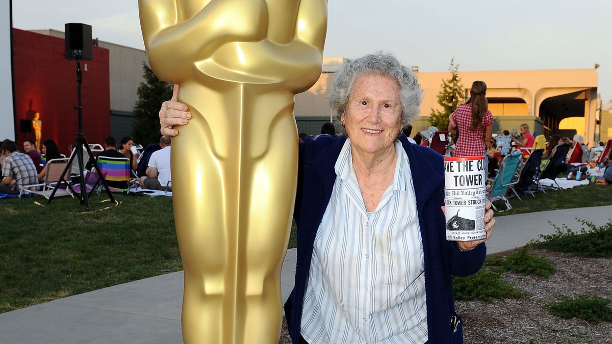 Character actress Elsa Raven, best known for her role in "Back To The Future," has died at age 91 in Los Angeles, California. In this 2012 file photo, she attended an Oscars screening of "Back To The Future" in Hollywood.