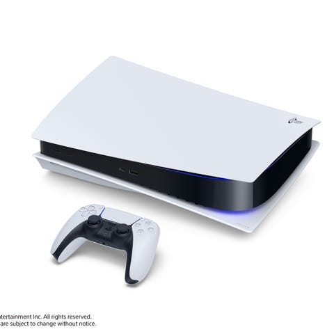 The PlayStation 5 with DualSense controller.