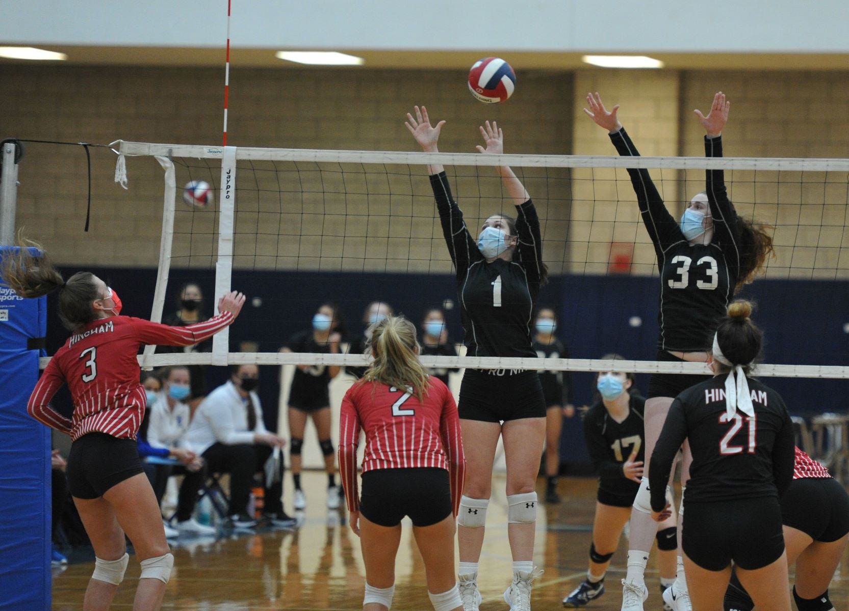 The Quincy High Girls Volleyball Team Beat Hingham On Thursday