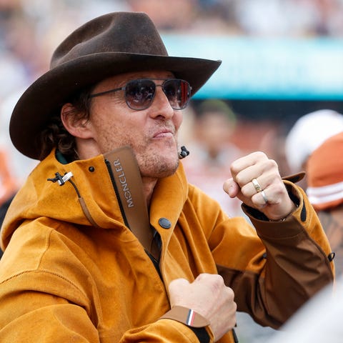 Matthew McConaughey, at a Texas Longhorns football