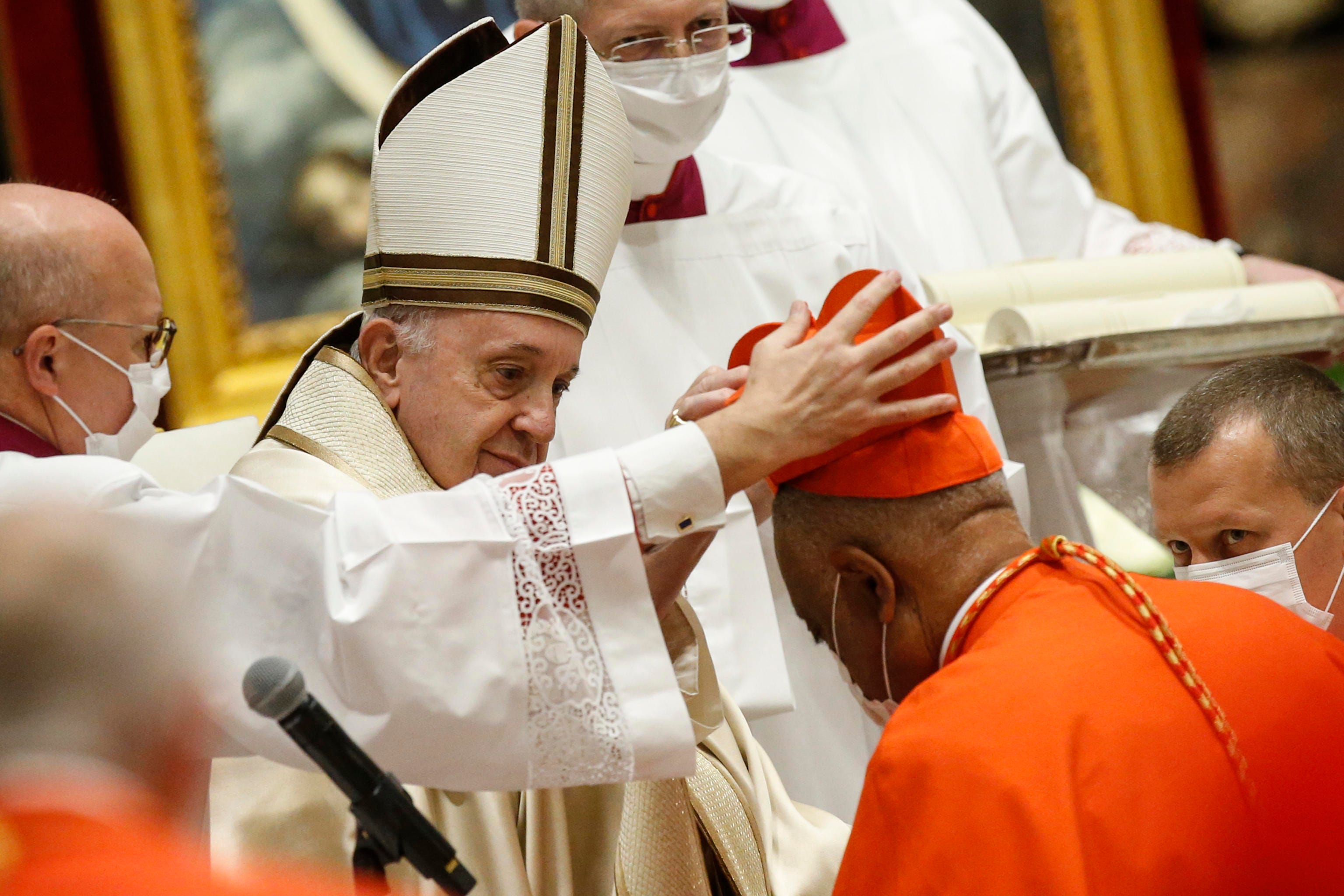 Pope installs 13 new cardinals, including first African American