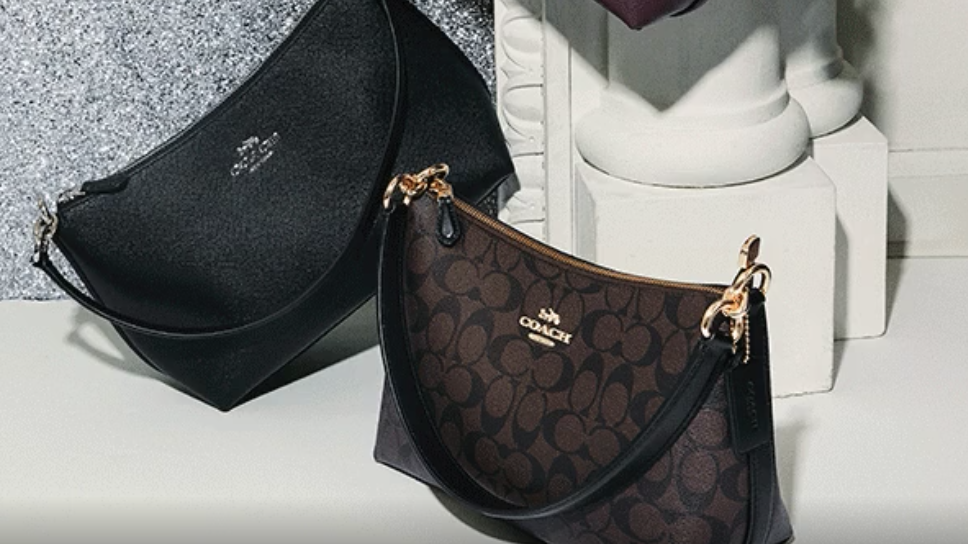 Coach Gold Brown Signature Stripe Top Handle Handbag Purse Bag AUTHENTIC  OUTLET | eBay