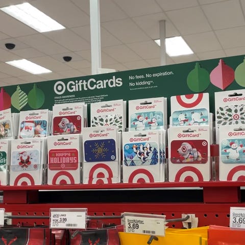 Target has an annual gift card sale in December.