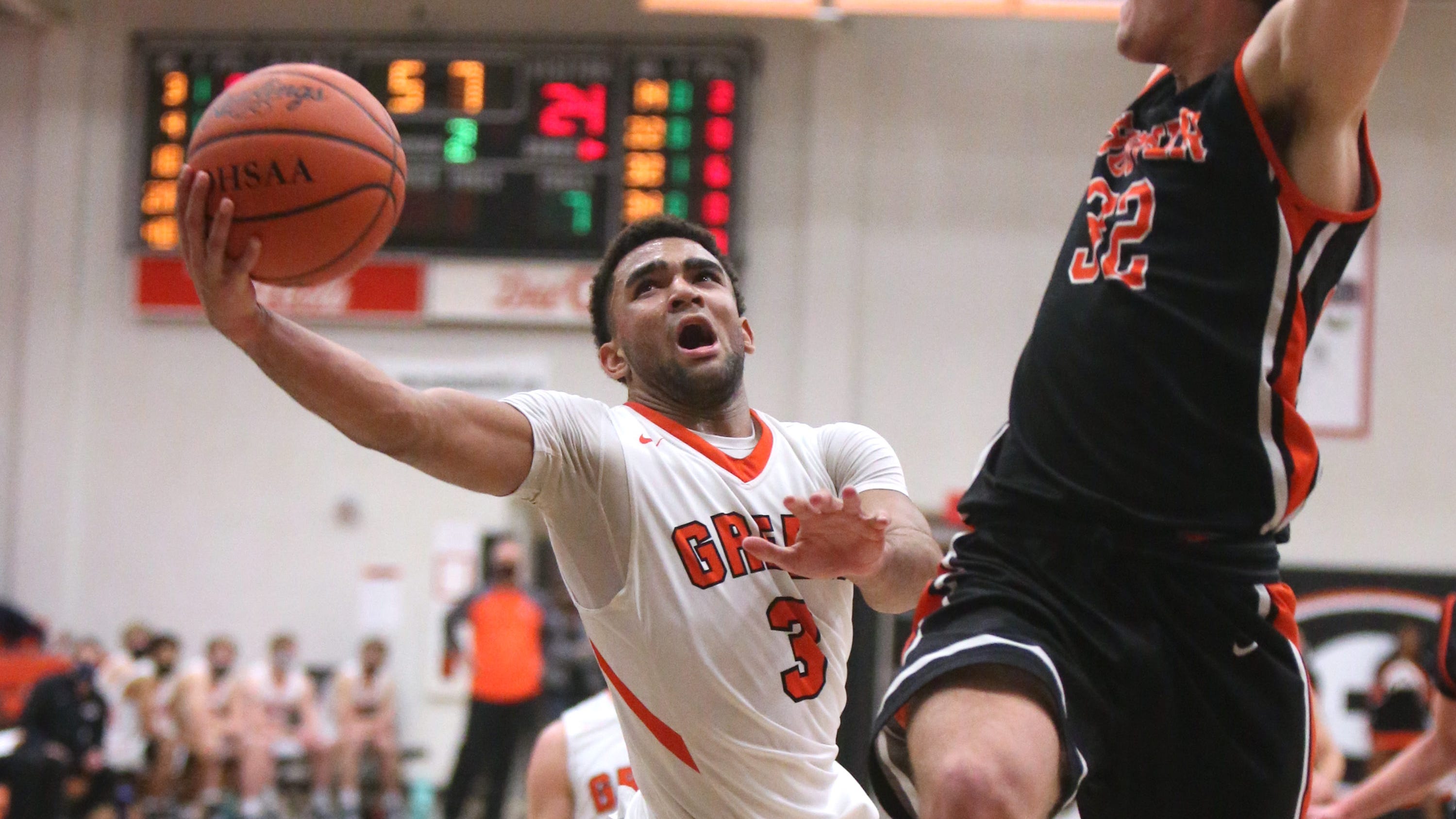 Ohio high school basketball score North Canton Hoover Green