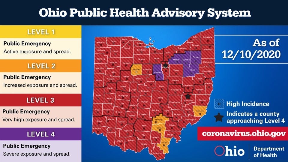 Ohio Gov. Mike DeWine Scraps COVID-19 County Color Map