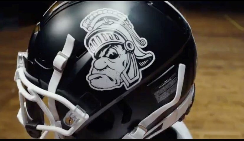 Michigan State Football Unveils Long Desired Gruff Sparty Helmet