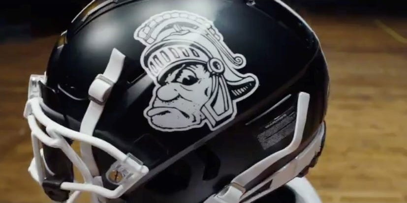 Michigan State Football Unveils Long Desired Gruff Sparty Helmet