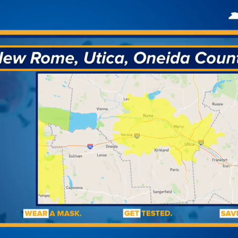 Utica and Rome were placed into a Yellow Zone on M