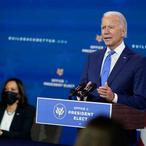 President-elect Joe Biden, shown here with Vice Pr